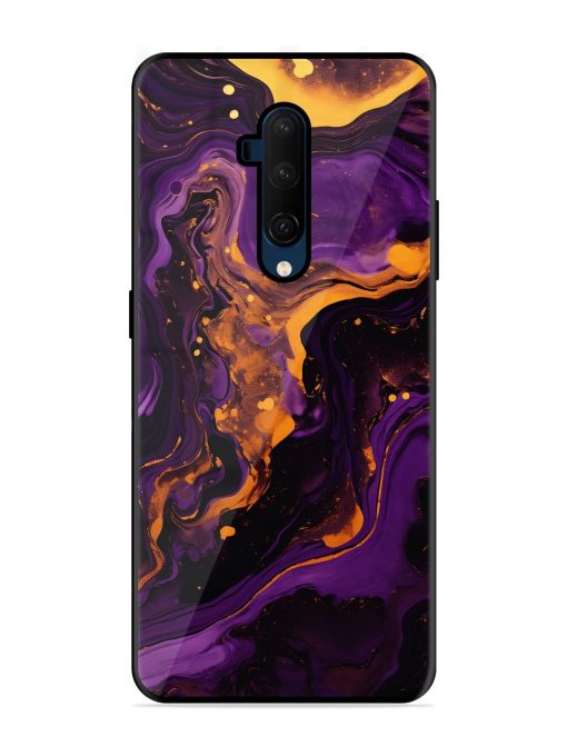 Painting Of A Purple Glossy Metal Phone Cover for Oneplus 7T Pro Zapvi