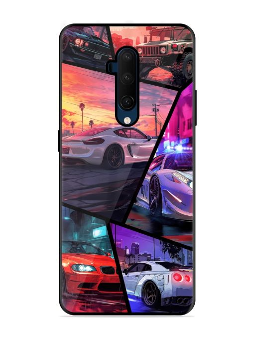 Ride In Pixels Glossy Metal Phone Cover for Oneplus 7T Pro