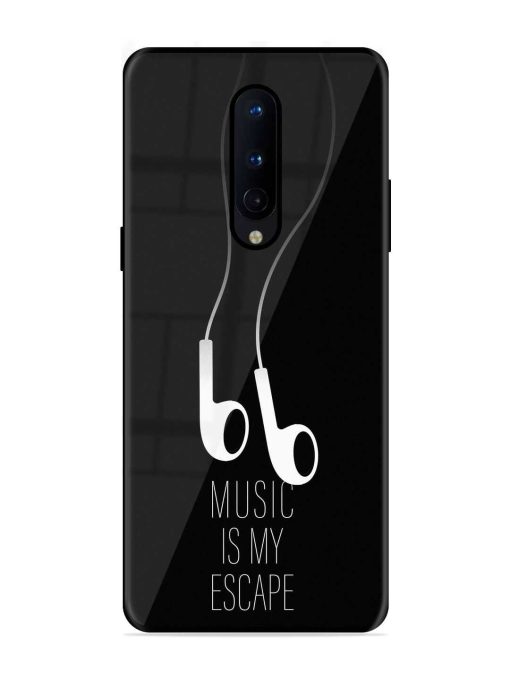 Music Is My Escape Glossy Metal Phone Cover for Oneplus 8 Zapvi