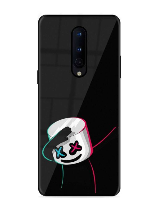 Black Marshmallow Glossy Metal Phone Cover for Oneplus 8 Zapvi