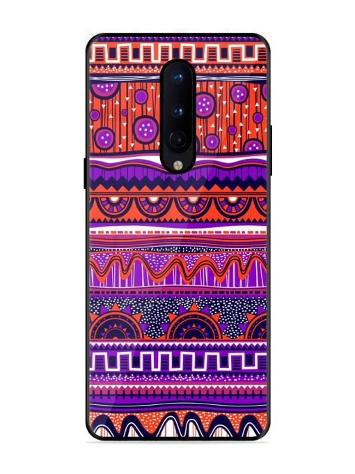 Ethnic Seamless Pattern Glossy Metal TPU Phone Cover for Oneplus 8 Zapvi