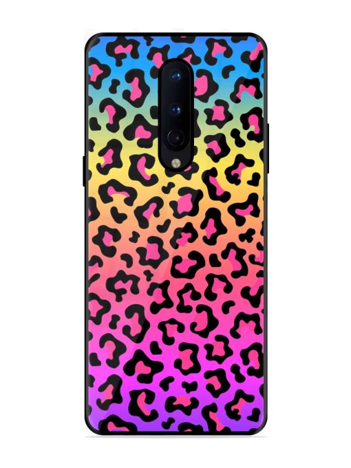 Neon Rainbow Colored Glossy Metal Phone Cover for Oneplus 8