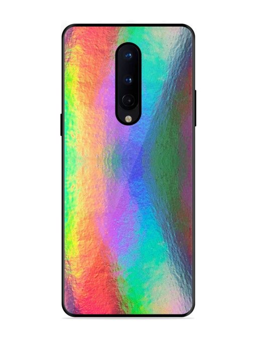 Colorful Holographic Background Glossy Metal TPU Phone Cover for Oneplus 8 Zapvi