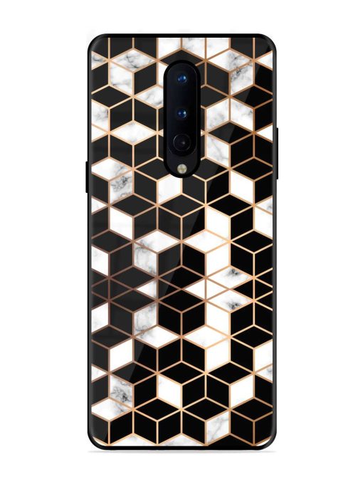 Vector Marble Texture Glossy Metal Phone Cover for Oneplus 8 Zapvi