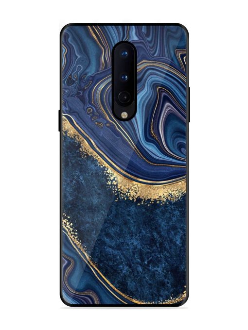 Abstract Background Blue Glossy Metal TPU Phone Cover for Oneplus 8