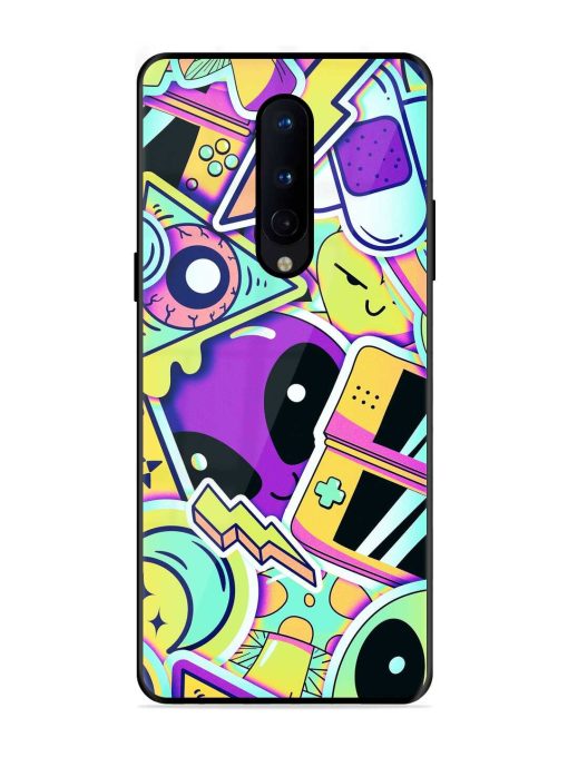 Scratch Art Glossy Metal Phone Cover for Oneplus 8