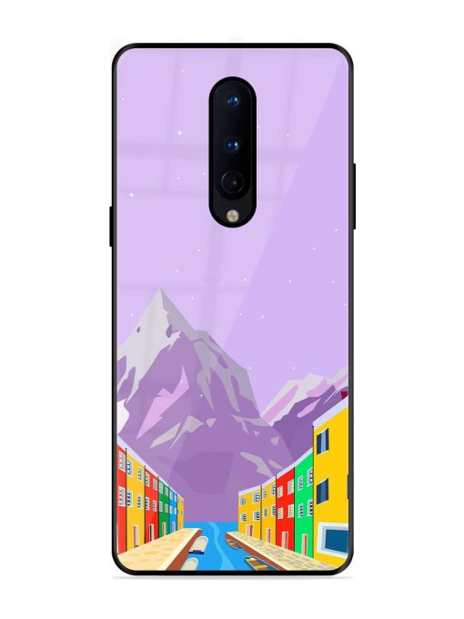 Venice City Illustration Glossy Metal Phone Cover for Oneplus 8