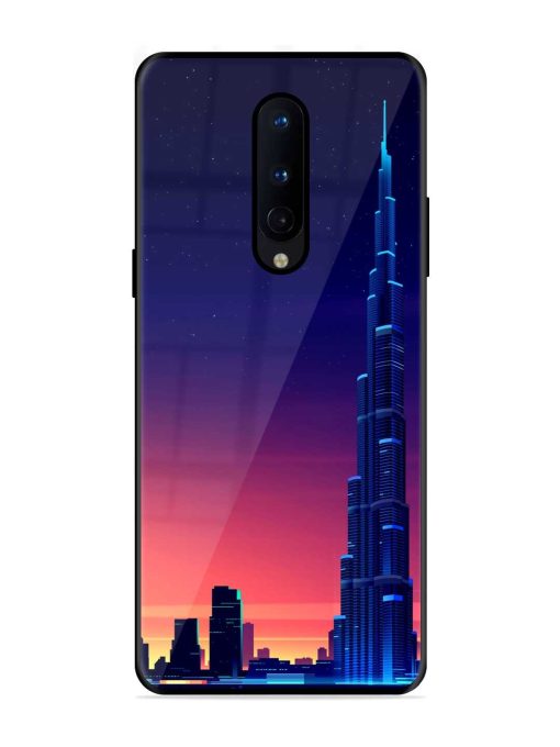 Burj Khalifa Abstract Glossy Metal Phone Cover for Oneplus 8 Zapvi