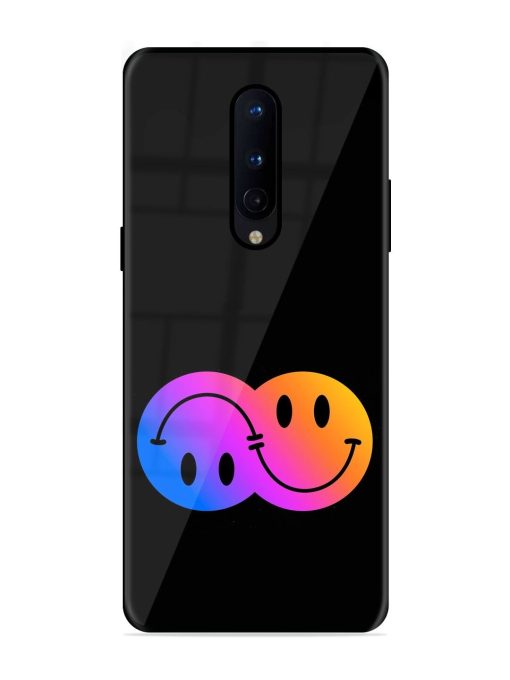 Gradient Smile Art Glossy Metal TPU Phone Cover for Oneplus 8 Zapvi