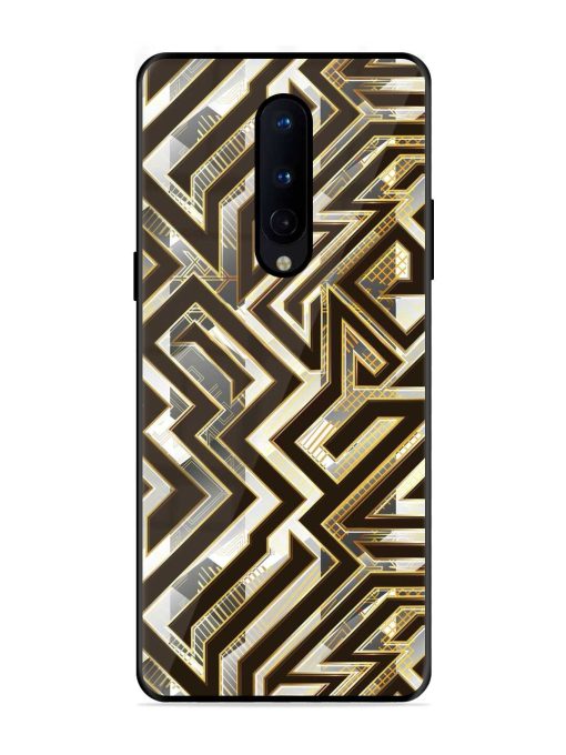 Technology Geometric Seamless Glossy Metal Phone Cover for Oneplus 8