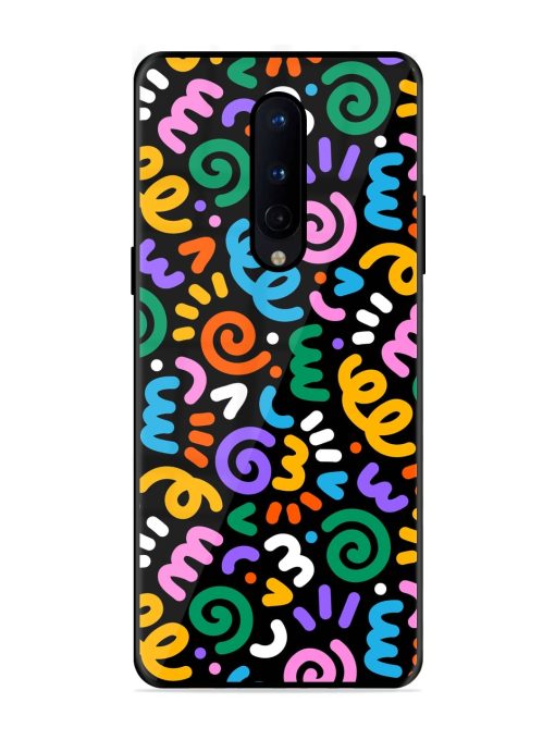 Colorful Seamless Vector Glossy Metal Phone Cover for Oneplus 8 Zapvi