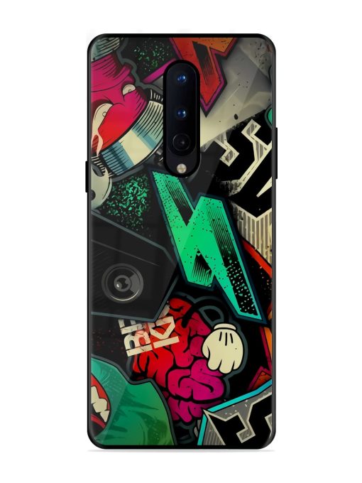 Graffiti Art Glossy Metal Phone Cover for Oneplus 8