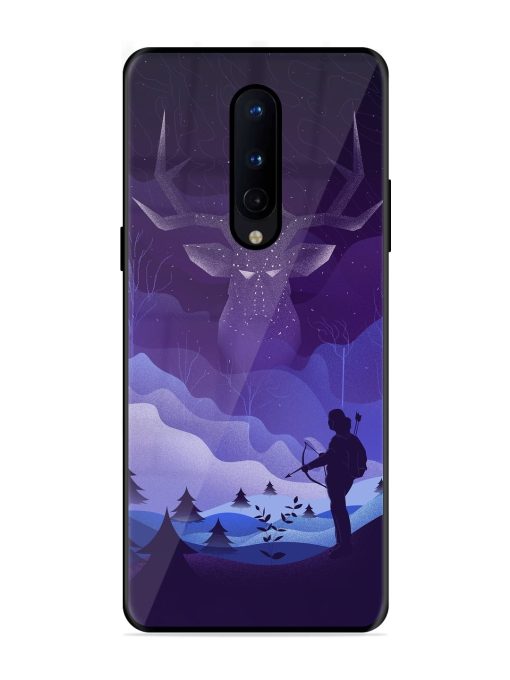 Deer Forest River Glossy Metal Phone Cover for Oneplus 8 Zapvi