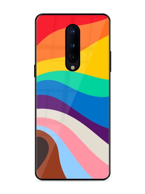 Minimal Pride Art Glossy Metal Phone Cover for Oneplus 8 Zapvi