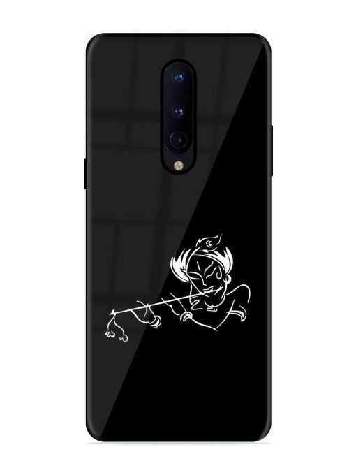 Krishna Flute Glossy Metal Phone Cover for Oneplus 8 Zapvi