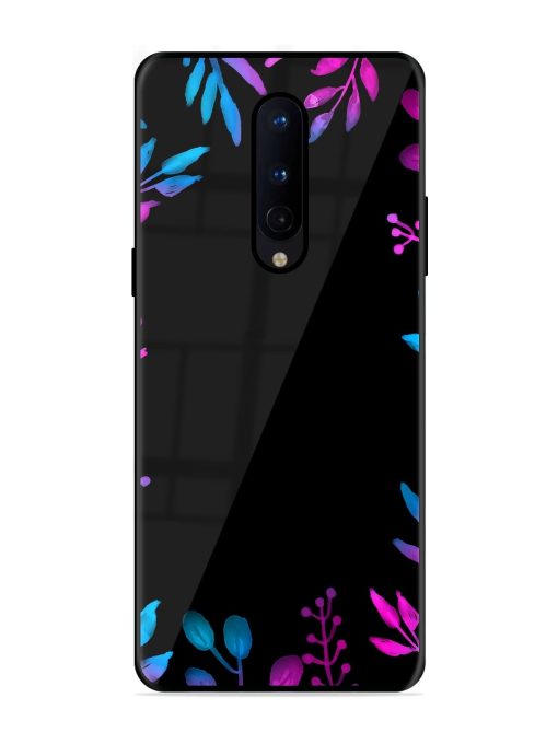 Flower Pattern Watercolor Glossy Metal Phone Cover for Oneplus 8 Zapvi