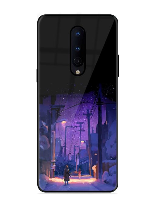 Winter Anime Art Glossy Metal Phone Cover for Oneplus 8 Zapvi