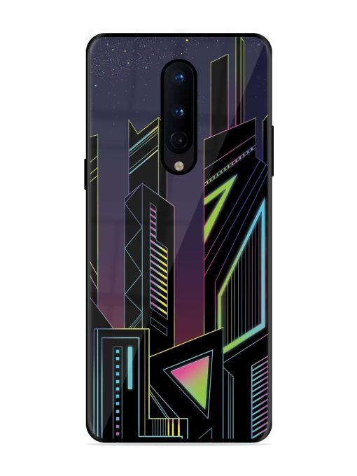 Neon Dreamscape Glossy Metal Phone Cover for Oneplus 8 Zapvi