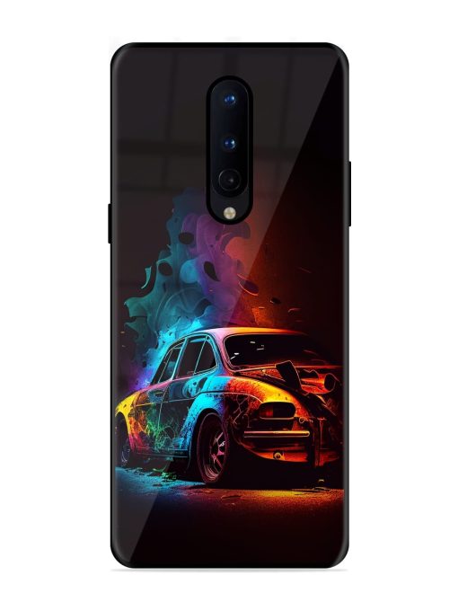 High Classic Car Art Glossy Metal Phone Cover for Oneplus 8 Zapvi