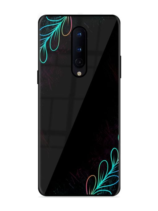 Decorative Line Art Glossy Metal Phone Cover for Oneplus 8