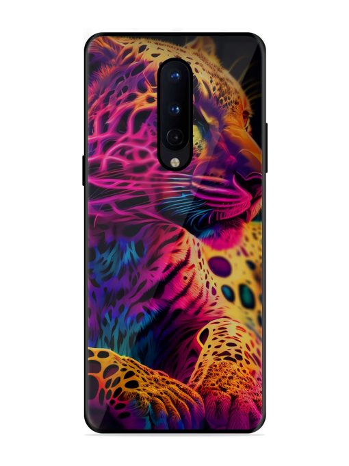 Leopard Art Glossy Metal Phone Cover for Oneplus 8 Zapvi