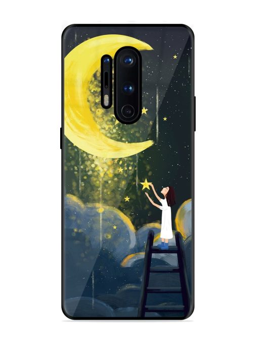 Moonlight Healing Night Illustration Glossy Metal TPU Phone Cover for Oneplus 8 Pro Zapvi