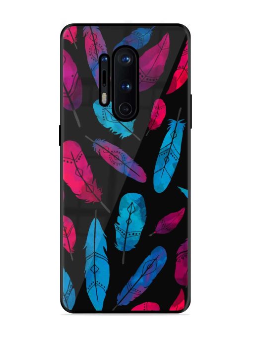 Feather Art Glossy Metal Phone Cover for Oneplus 8 Pro Zapvi