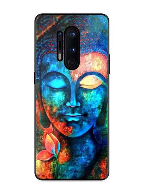 Buddha Painting Glossy Metal Phone Cover for Oneplus 8 Pro Zapvi