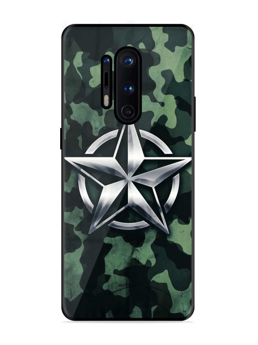 Indian Army Star Design Glossy Metal Phone Cover for Oneplus 8 Pro Zapvi