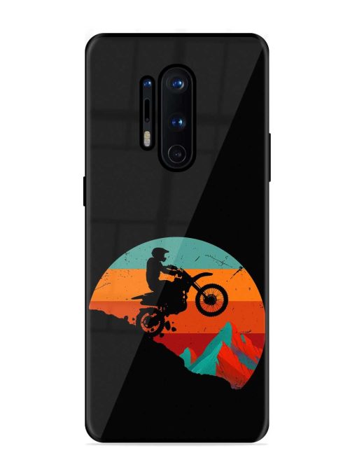 Mountain Bike Glossy Metal Phone Cover for Oneplus 8 Pro Zapvi