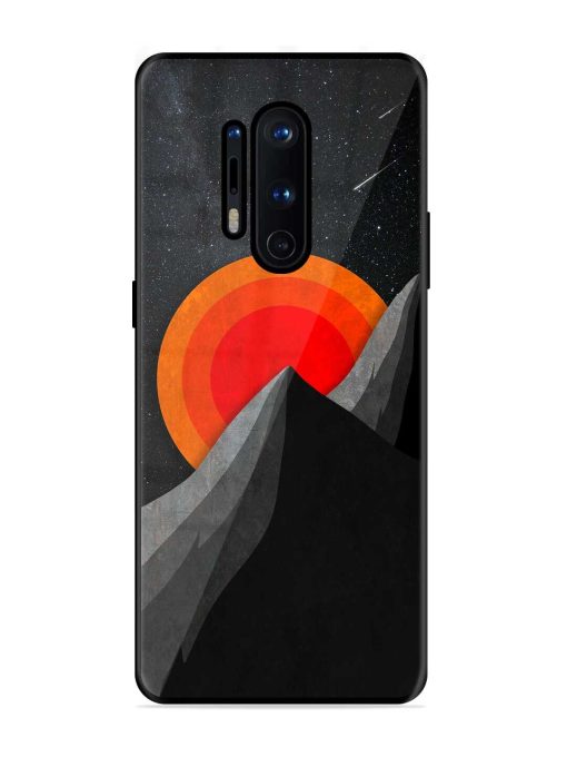 Black Mountain Glossy Metal Phone Cover for Oneplus 8 Pro Zapvi