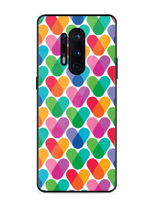 Overlapping Colors Colorful Glossy Metal TPU Phone Cover for Oneplus 8 Pro Zapvi