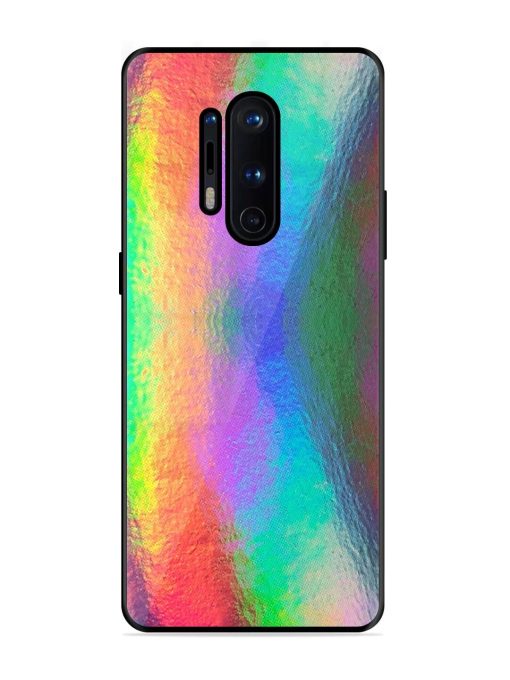 Colorful Holographic Background Glossy Metal TPU Phone Cover for Oneplus 8 Pro Zapvi