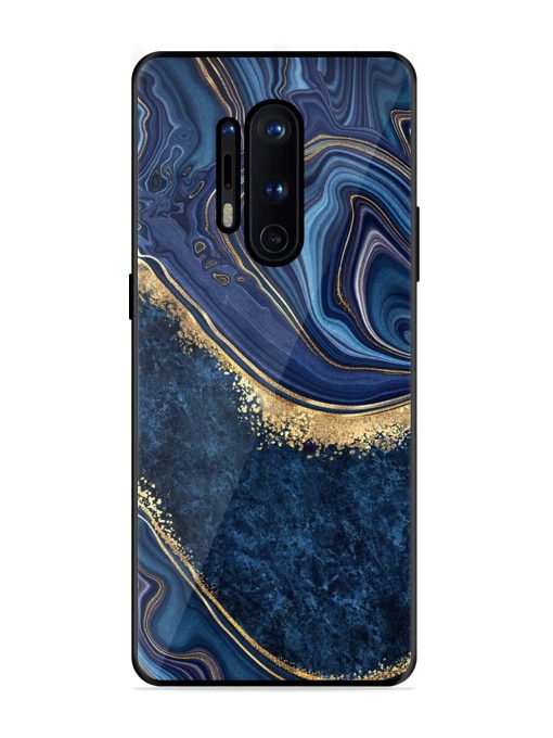 Abstract Background Blue Glossy Metal TPU Phone Cover for Oneplus 8 Pro