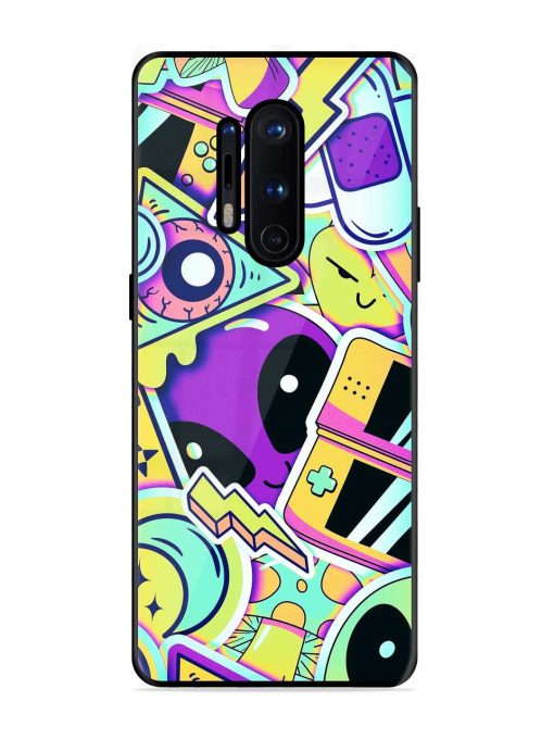 Scratch Art Glossy Metal Phone Cover for Oneplus 8 Pro Zapvi