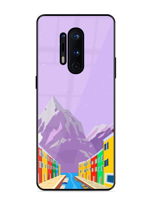 Venice City Illustration Glossy Metal Phone Cover for Oneplus 8 Pro Zapvi