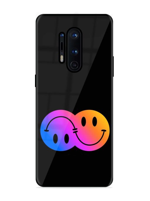 Gradient Smile Art Glossy Metal TPU Phone Cover for Oneplus 8 Pro Zapvi