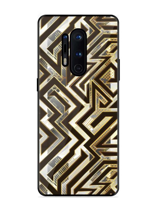 Technology Geometric Seamless Glossy Metal Phone Cover for Oneplus 8 Pro Zapvi