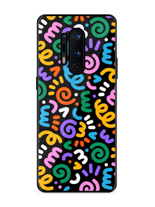 Colorful Seamless Vector Glossy Metal Phone Cover for Oneplus 8 Pro Zapvi