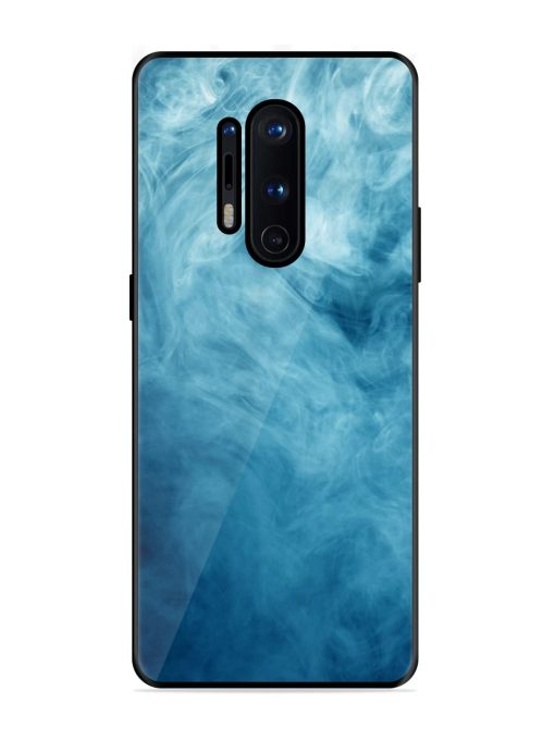 Blue Smoke Art Glossy Metal Phone Cover for Oneplus 8 Pro Zapvi