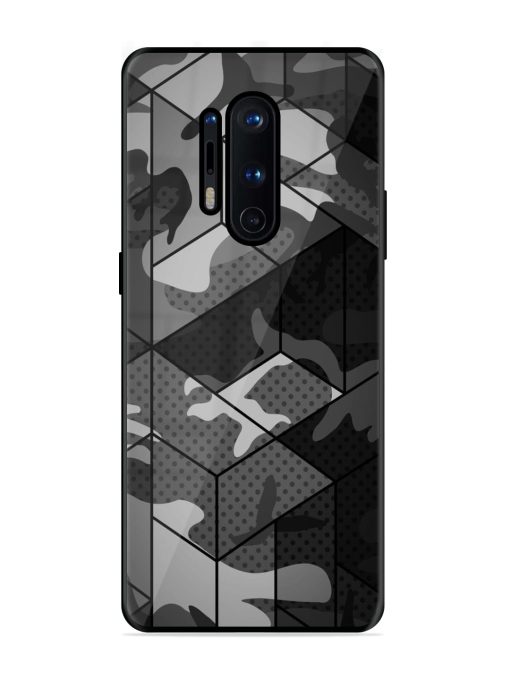 Hexagonal Pattern Glossy Metal Phone Cover for Oneplus 8 Pro Zapvi