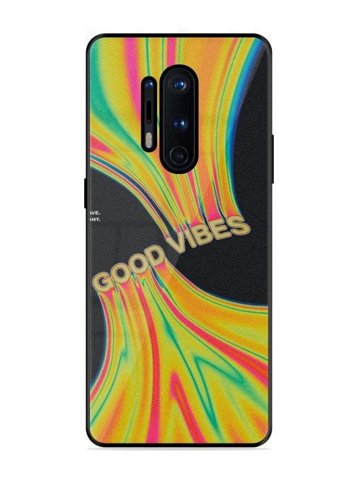 Good Vibes Glossy Metal Phone Cover for Oneplus 8 Pro Zapvi