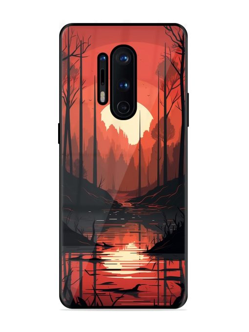 Natural Landscape Glossy Metal Phone Cover for Oneplus 8 Pro Zapvi