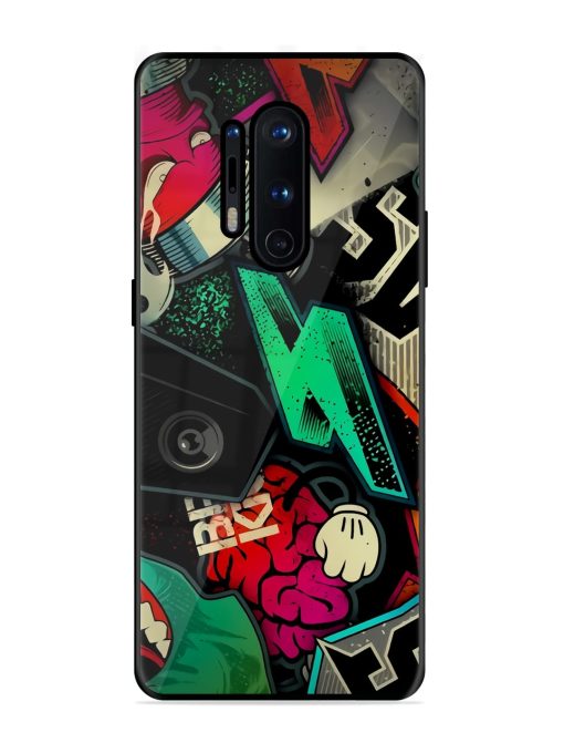 Graffiti Art Glossy Metal Phone Cover for Oneplus 8 Pro Zapvi