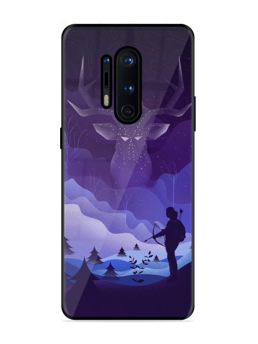 Deer Forest River Glossy Metal Phone Cover for Oneplus 8 Pro Zapvi