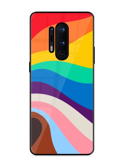 Minimal Pride Art Glossy Metal Phone Cover for Oneplus 8 Pro Zapvi