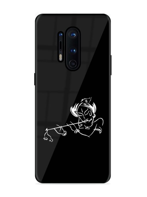 Krishna Flute Glossy Metal Phone Cover for Oneplus 8 Pro Zapvi