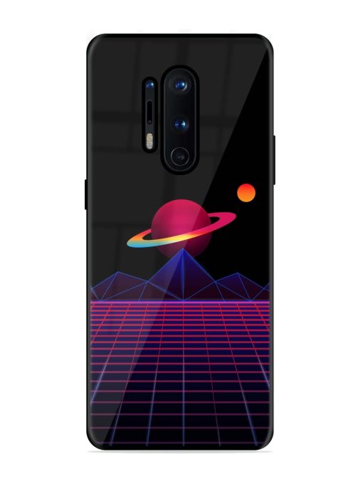 Wave Aesthetic Glossy Metal Phone Cover for Oneplus 8 Pro Zapvi