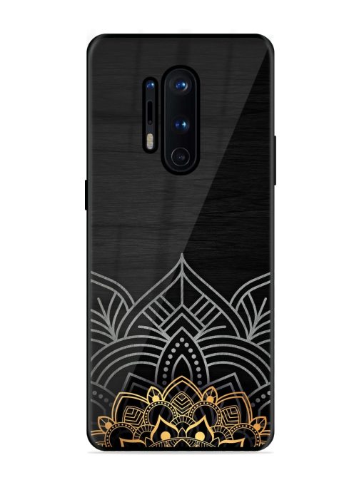 Decorative Golden Pattern Glossy Metal Phone Cover for Oneplus 8 Pro Zapvi