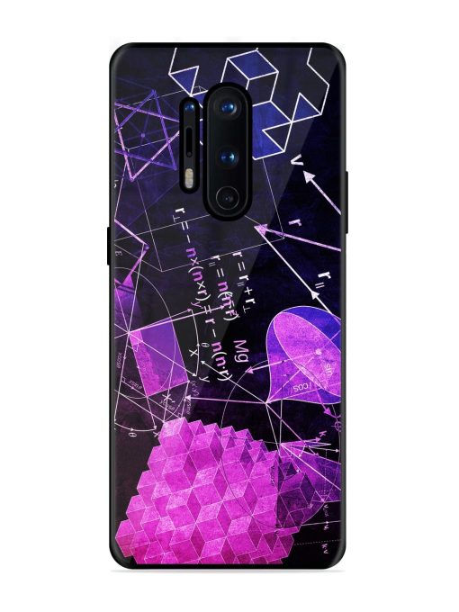 Math Physics Formula Art Glossy Metal Phone Cover for Oneplus 8 Pro Zapvi